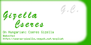 gizella cseres business card